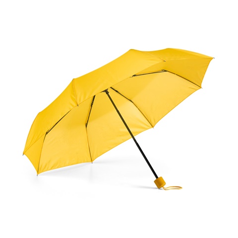 MARIA. Skládací deštník z polyesteru 190T, žlutá