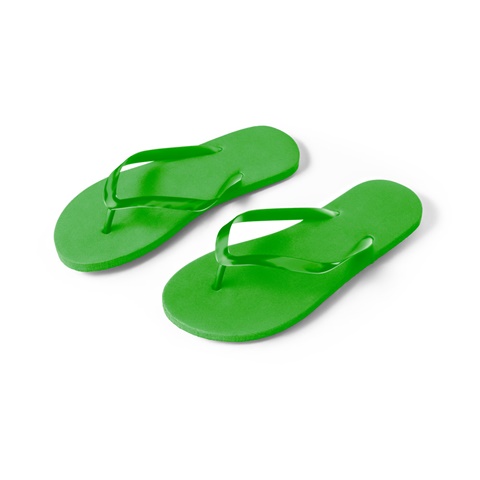 MAUPITI L / XL. Pohodlné pantofle s podrážkou z PE a páskem z PVC, zelená