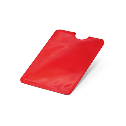 MEITNER. Hliníkový držák na karty s RFID blokováním, červená