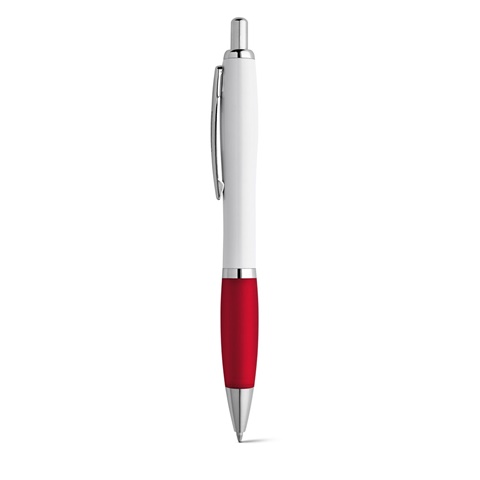 MOVE BK. Kuličkové pero s klipem a kovovými bankovkami, červená