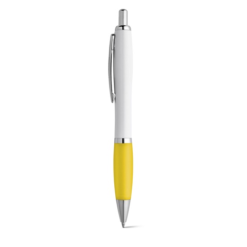 MOVE BK. Kuličkové pero s klipem a kovovými bankovkami, žlutá