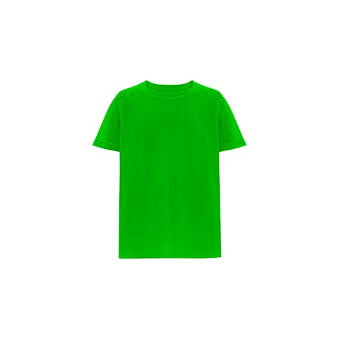 MOVE KIDS. Technické polyesterové tričko s krátkým rukávem pro děti, limetkově zelená, 10