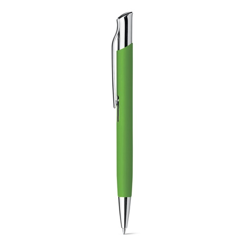 OLAF SOFT. Hliníkové kuličkové pero a gumovou povrchovou úpravou, světle zelená