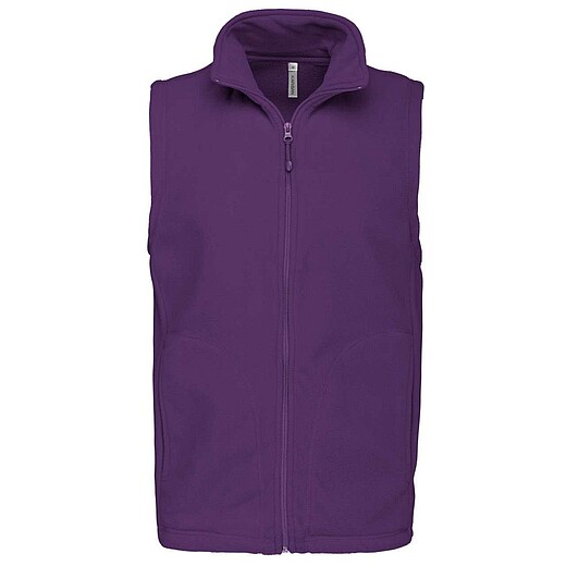 Pánská mikrofleecová vesta Kariban fleece vest men, fialová, vel. S