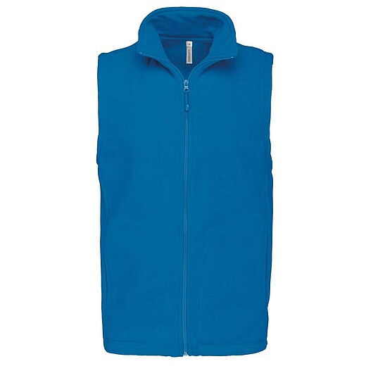 Pánská mikrofleecová vesta Kariban fleece vest men, tmavě tyrkysová, vel. S