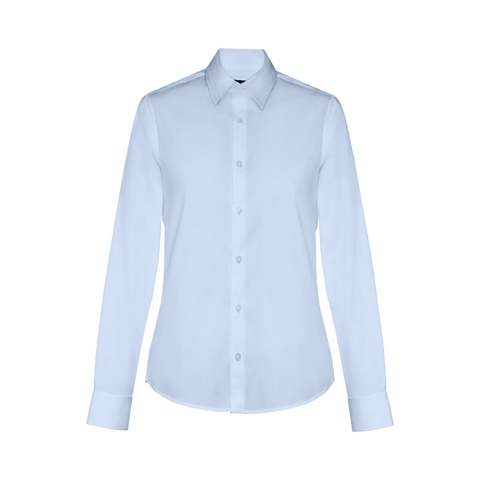 PARIS WOMEN. Dámská popelínová košile s dlouhým rukávem, světle modrá, L