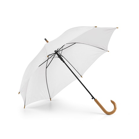 PATTI. Polyesterový deštník 190T s automatickým otevíráním, bílá