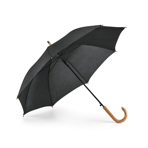 PATTI. Polyesterový deštník 190T s automatickým otevíráním, černá