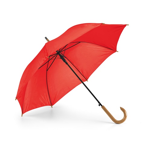 PATTI. Polyesterový deštník 190T s automatickým otevíráním, červená