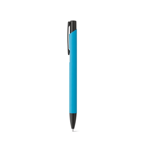POPPINS. Kuličkové pero v hliníkovém a gumovém provedení, světle modrá