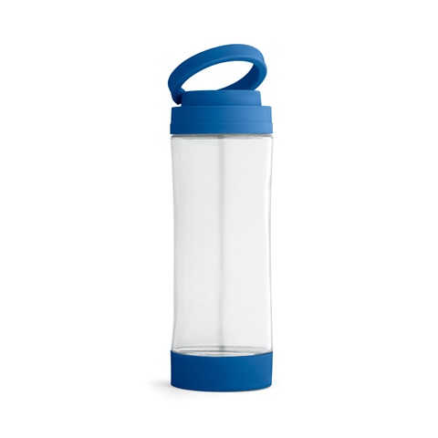 QUINTANA. Skleněná sportovní láhev s PP uzávěrem 390 ml, královská modrá