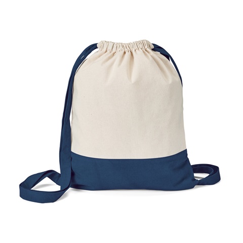 ROMFORD. 100% bavlněná stahovací taška (180 g/m²), námořnická modrá