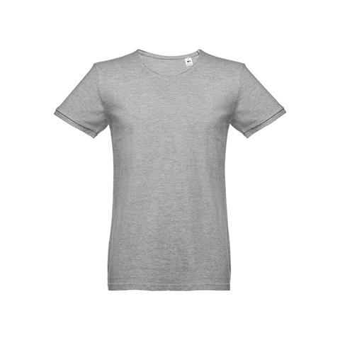 SAN MARINO. Pánské tričko s krátkým rukávem z česané bavlny, světle šedá, L