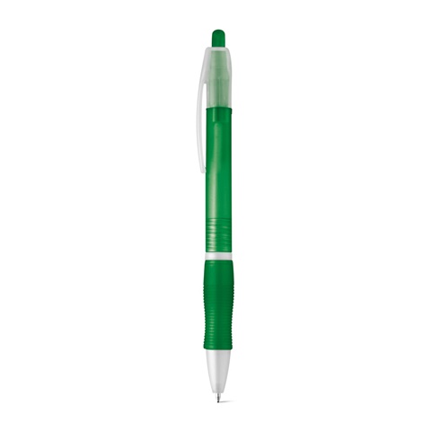 SLIM. Protiskluzové kuličkové pero s klipem, zelená
