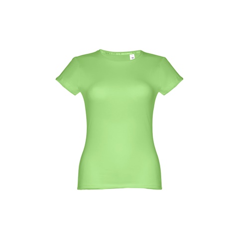 SOFIA. Dámské bavlněné tričko s páskem, světle zelená, L