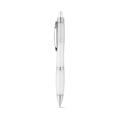 SWING RPET. kuličkové pero 100% rPET s kovovým klipem, bílá