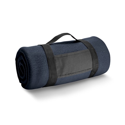 THORPE. Fleecová deka s odnímatelnou rukojetí (180 g/m²), modrá