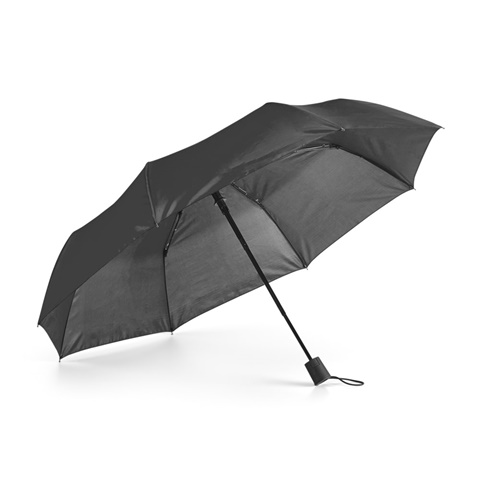 TOMAS. 190T polyesterový skládací deštník s automatickým otevíráním, černá