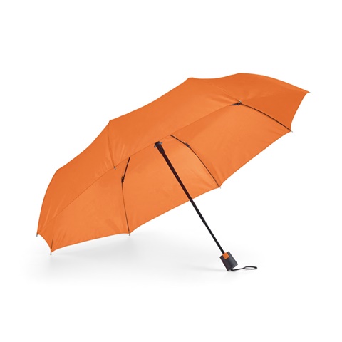 TOMAS. 190T polyesterový skládací deštník s automatickým otevíráním, oranžová