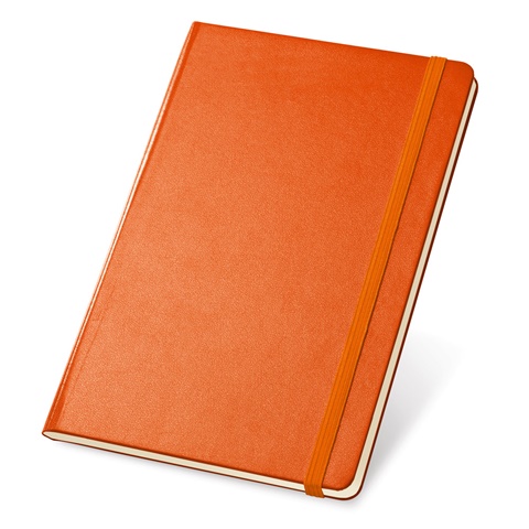 TWAIN. Zápisník A5 s linkovanými listy v barvě slonové kosti, oranžová